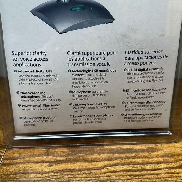 Logitech Consumer USB Desktop Microphone 980186-0403 for PC Mac NEW SEALED - Picture 5 of 9